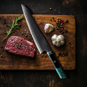 Vente en gros de couteaux de cuisine de chef PRESTIGE BLADES en Damas, de haute qualité, personnalisés, service OEM ODM, ambidextres, compatibles lave-vaisselle - Product Image 3