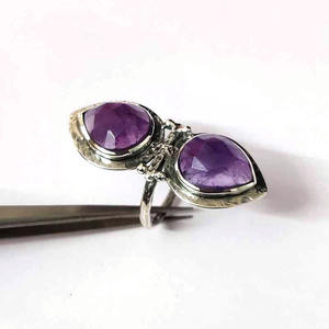 แหวนเงิน925ลูกแพร์12x10มม. สำหรับเป็นของขวัญคริสต์มาสพลอยอัญมณีธรรมชาติทำด้วยมือแหวนนิ้วมือชาวโบฮีเมียน - Product Image 6