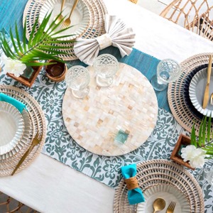 <b>Round</b> <b>Placemat</b>/Tray Mother of Pearl Table Decor Kitchen Accessories Kitchen Supplies Office Coffee Dining Party Wholesale - Product Image 6
