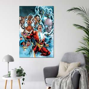 Modern Shazam <b>Poster</b> the Power of Shazam Made of Durable Paper for Wall Decor - Product Image 3