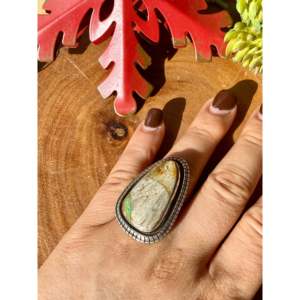 Bague Esther Spencer en argent sterling turquoise sertie de pierres taille 9 - Product Image 2