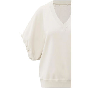 เสื้อสเวตเชิ้ตผู้หญิงคอวีทรงโอเวอร์ไซส์ น้ำหนัก 340 กรัม ผ้าฟลีซ สำหรับฤดูหนาว ระบายอากาศได้ดี เป็นมิตรกับสิ่งแวดล้อม ปักลาย ผสมโพลีเอสเตอร์/คอตตอน แขนยาว - Product Image 6