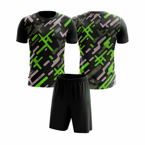 2024 dernière conception Polyester Football Jersey Shorts Kits O Cou Sublimé Uniforme Ensembles Automatisé Coupe OEM Entretien - Product Image 4