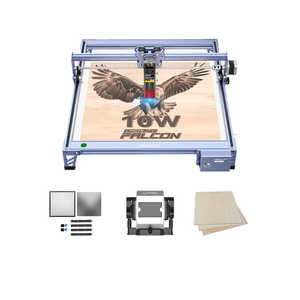 Graveur et découpeur laser Falcon 10W CR-Laser, kit de test gratuit, haute précision, type portique, pour bois, acrylique, métal, plastique, caoutchouc, prend en charge l'IA - Product Image 2