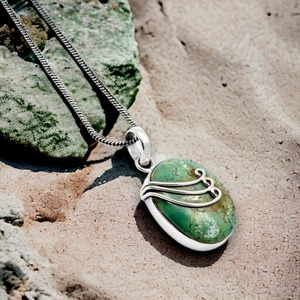 Design unique pendentif décontracté en argent sterling 925 pierre précieuse turquoise naturelle dernière conception à la mode bijoux Boho fabrication indienne - Product Image 1