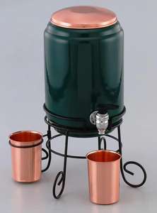 Antique Designing Copper <b>Water</b> <b>Dispenser</b> Pot Household Health Beneficial Drinkware Ayurvedic Copper <b>Water</b> <b>Cooler</b> And Pot Export - Product Image 2