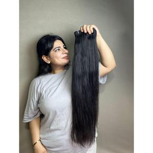 Extensions de cheveux humains vierges indiens lisses non traités, 8 pouces, vague naturelle, style crépu, donneur unique, cheveux indiens bruts - Product Image 2