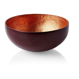 Cazuela desechable con acabado de esmalte brillante para servir frutas y aperitivos de Metal de estilo minimalista de diseño moderno - Product Image 1