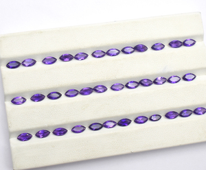Lot de pierres précieuses améthyste violette naturelle taille marquise, 7x3,5 mm, pierres précieuses naturelles pour la création de bijoux - Product Image 6