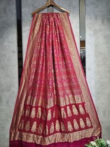 ผ้าไหม gajji ไหมพิมพ์ลายดิจิทัลผ้าซาตินสำหรับ sherlani PURE gajji dupatta Saree บริสุทธิ์ - Product Image 4