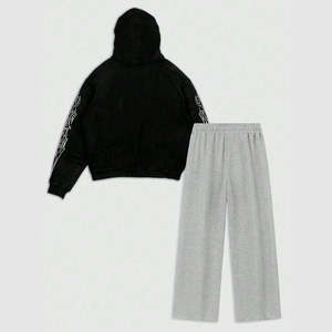 Pantalones Deportivos Transpirables de Felpa con Serigrafía Personalizada de Alta Calidad para Hombre, Estilo Casual, Hombros Caídos, Moda Hip Hop - Product Image 3