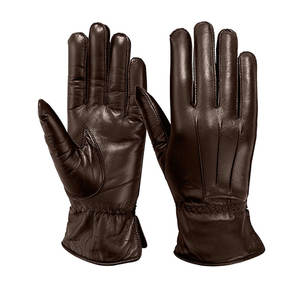 Gants d'hiver en cuir véritable pour l'extérieur - Tailles personnalisées et impression de logo, couleurs personnalisées disponibles - Product Image 1