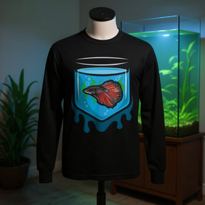 Maglietta a maniche lunghe per amanti dell'acquario, idea regalo per aquaristi, per gli appassionati di allevamento di pesci - Product Image 3