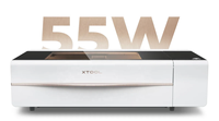 Xtool P2S 55W de alta resolución Dual Smart 16MP cámaras CO2 láser grabador máquina cortadora para acrílico Metal Escritorio de escritorio