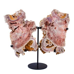 แผ่นอเมทิสต์สีชมพูสไตล์บราซิลที่ตั้งโลหะ-ขายส่ง - Product Image 3