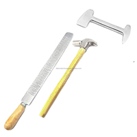 Kit d'outils de coupe de sabots pour chevaux, ânes et chiens Horshi, en acier inoxydable robuste, 9 pièces, professionnel, vétérinaire, chirurgical, pour maréchal-ferrant