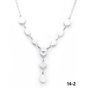 Collier religieux classique du Sud-Ouest, fait main, en argent sterling noir, avec perles d'agate et perles, motif goutte d'eau et ancre, cadeau religieux - Product Image 4