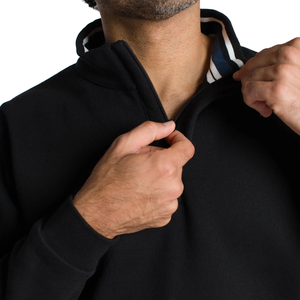 Sweat-shirt à fermeture éclair quart durable respirant et anti-rétrécissement pour hommes, entièrement personnalisable avec logo personnalisable à l'avant et à l'arrière - Product Image 3