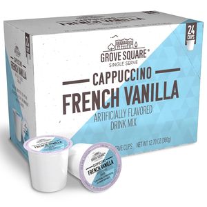 Capsules de cappuccino Grove Square, saveur vanille française, portion individuelle, lot de 24 - Product Image 1