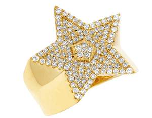 แหวนเพชรโมอิสสีเงิน925รูปดาวมีความชัดเจน VVS1คอลเลกชันเครื่องประดับฮิปฮอปขายดี - Product Image 3