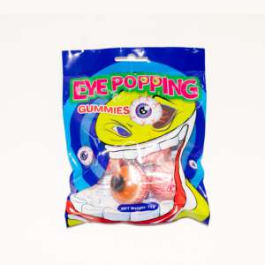 Bonbons halal Halloween 3D en forme d'oeil de confiture de fruits d'usine à l'intérieur d'un globe oculaire savoureux dans un sac d'emballage - Product Image 5