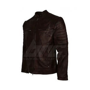 Veste en cuir de moto confortable à bas prix Veste d'hiver en cuir de moto de course automobile - Product Image 4