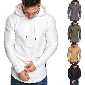 Sudadera con capucha de lana pesada unisex para Otoño e Invierno patrón recortado personalizado teñido liso para hombres - Product Image 6