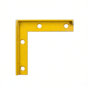Soportes de Acero Crudo para Muebles de 75x75x12 mm, Galvanizados en Amarillo GAH, Juego de 4 Piezas para Estantes de Almacenamiento y Estanterías - Product Image 2