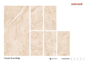 Moderno clásico Dyna Beige 600x1200mm porcelana esmaltada azulejos interiores sólidos baldosas antibacterianas brillantes para baño Villa - Product Image 3