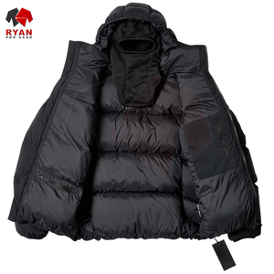 แจ็คเก็ตพัฟเฟอร์แบบมีฮู้ดสำหรับทุกเพศ รุ่น Ryan Pro Gear ผลิตจากผ้าไนลอน/คอตตอน ซับในผ้าสแปนเด็กซ์/โพลีเอสเตอร์  รับสกรีนโลโก้ด้านหน้า/หลังตามแบบที่ต้องการ - Product Image 2