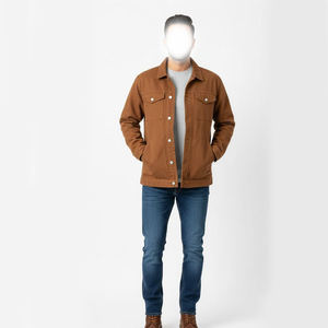 Vestes de travail en toile de coton de style streetwear pour hommes, style Detroit, bomber d'hiver, poche avant épaisse - Product Image 2