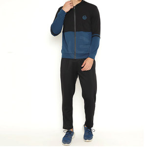 Negro azul superventas de los hombres de alta calidad personalizado moda ropa deportiva 100% algodón polar interlock chándales de invierno - Product Image 1