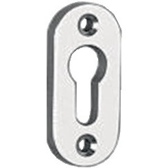 อะลูมิเนียม F1 Escutcheon 3393/0000 กุญแจรูปดอกกุหลาบ หนา 8 มม. พร้อมพวงกุญแจโลหะรูปไข่ PZ EDI - Product Image 1