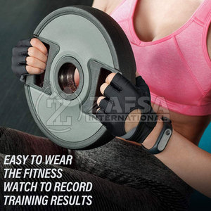 Gants de gymnastique en cuir à demi-doigt pour hommes avec support de poignet pour la musculation - Product Image 5