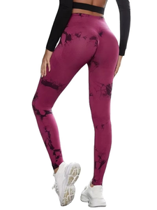 Nuevo Tie Dye sin costuras de cintura alta para entrenamiento gimnasio Fitness Leggings para mujeres Yoga gimnasio pantalones atléticos Spandex poliéster - Product Image 5