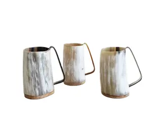 Tazas de cuerno de búfalo seleccionadas de súper tendencia, tazas, tazas vikingas, vaso de chupito de cuerno de buey/taza de cuerno vikingo para beber