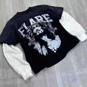 2025 camisetas personalizadas para hombre Trending DTG estampado ligero 100% algodón manga larga corta elegante tejido de moda - Product Image 6