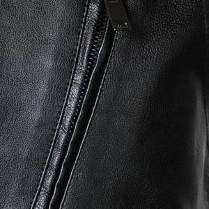 Wholesale Custom Blank Leather Motorbike <b>Vests</b> for <b>Men</b> Zipper Design Breathable Winter Motorcycle Leather Jackets - Product Image 4