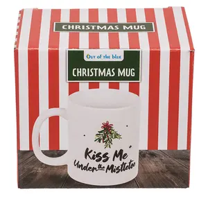 Juego de 2 Tazas de Cerámica Navideñas con Diseño Novedoso, 'All I Want' y 'Mistletoe', 200 ml, Aptas para Lavavajillas y Microondas, con un Hermoso Diseño Occidental - Product Image 5