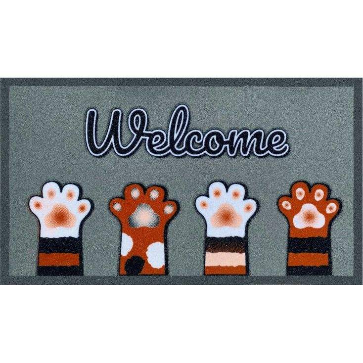 Recycled rubber and flocked design