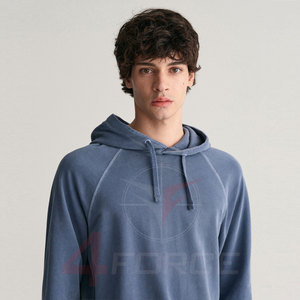 Sudadera con Capucha Desteñida por el Sol para Hombre, 400GSM, 100% Algodón, Sudadera Informal Moderna, Proveedor de Fábrica de Ropa con Etiqueta Privada Personalizada OEM - Product Image 3