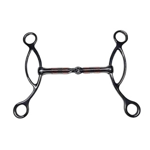 Broca de anillo suelta de boca de acero inoxidable de alta calidad Logotipo personalizado para deportes y establo de caballos - Product Image 1