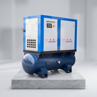 Compresseur d'air industriel à vis 7,5 kW, faible bruit, avec réservoir et sécheur, pompe de surpression OEM