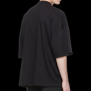 เสื้อยืดลำลองผู้ชาย ผลิตในปากีสถาน ผ้าฝ้าย 100% คุณภาพสูง ระบายอากาศได้ดี ดีไซน์ไหล่ตก ทรงหลวม สีพื้น - Product Image 6