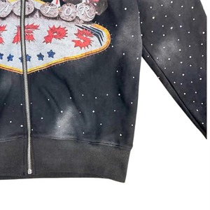 ชุดวิ่งมีฮู้ดยูนิเซ็กส์ทุกฤดูชุดวอร์มสองชิ้นผ้าฟลีซพิมพ์ลายวินเทจ - Product Image 2