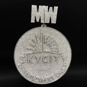 สร้อยคอจี้เพชร CZ สไตล์ฮิปฮอป สแตนเลสสตีลแบบพรีเมียมสั่งทำพิเศษ - Product Image 1