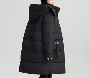 Shoulder Straps Decoration <b>Women's</b> <b>Lightweight</b> Hooded Short Winter Puffer <b>Jacket</b> Waterproof Eco-Friendly Reversible Raw - Product Image 4