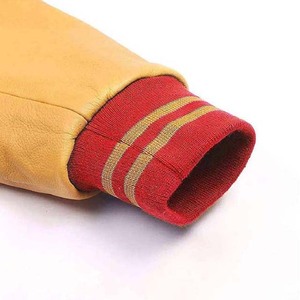 แจ็กเก็ตบอมเบอร์เลตเทอร์แมนแจ็กเก็ตเบสบอลวิทยาลัยสำหรับผู้ชายแขนหนังผลิตตามสั่ง - Product Image 6