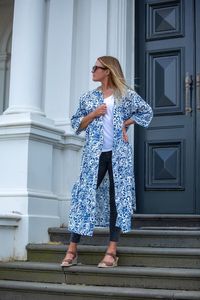 Nouveau Floral Sexy Bikini Couverture Dressing Robes Coton À La Main Long Kimono Confort Porter Plage Wrap Robe Kimono - Product Image 6