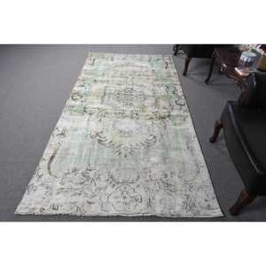 พรมวินเทจลายต้นไม้สีเขียว ขนาด 4.4x8.6 ฟุต พรมตุรกี ทำจากขนสัตว์ - Product Image 1